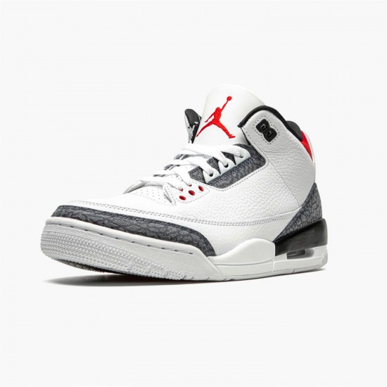 Jordan 3 Retro SE-T CO JP Fire Red Denim CZ6433-100 Hvid/Fire Rød-Sort Sko