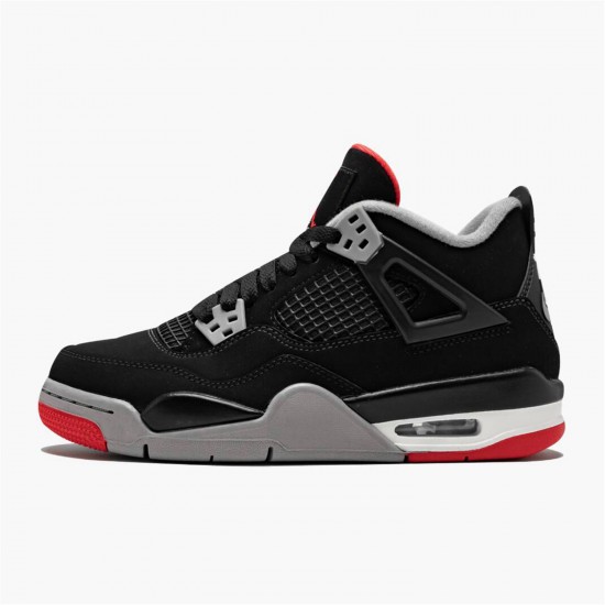 Jordan 4 Retro Bred (2019) 308497-060 Sort/Fire Rød-Cement Grå-Summit Hvid Sko