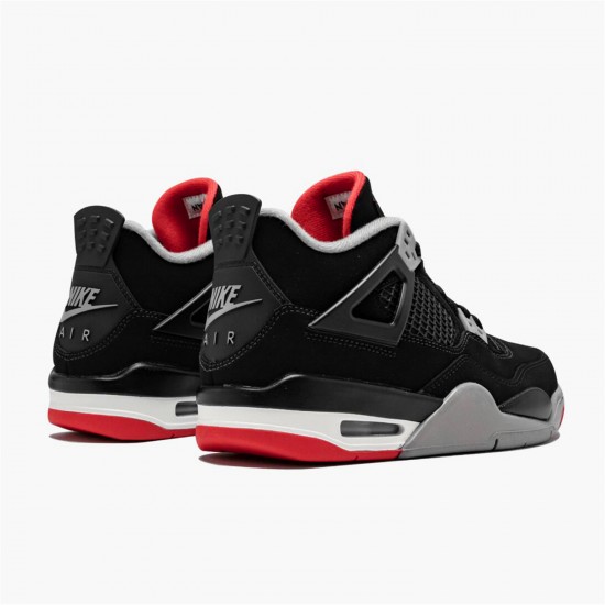 Jordan 4 Retro Bred (2019) 308497-060 Sort/Fire Rød-Cement Grå-Summit Hvid Sko