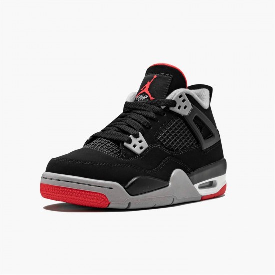 Jordan 4 Retro Bred (2019) 308497-060 Sort/Fire Rød-Cement Grå-Summit Hvid Sko