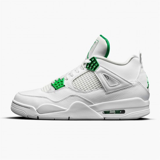 Jordan 4 Retro Metallic Green CT8527-113 Hvid/Metallic Sølv-Pine Grøn Sko