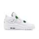 Jordan 4 Retro Metallic Green CT8527-113 Hvid/Metallic Sølv-Pine Grøn Sko