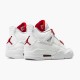 Jordan 4 Retro Metallic Red CT8527-112 Hvid/Metallic Sølv-University Rød Sko