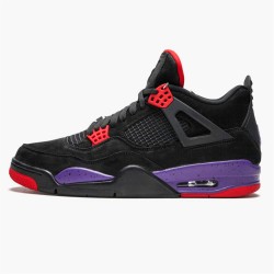 Jordan 4 Retro Raptors (2018) AQ3816-065 Sort/Court Lilla-University Rød Sko