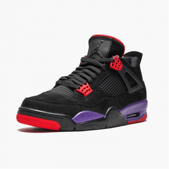 Jordan 4 Retro Raptors (2018) AQ3816-065 Sort/Court Lilla-University Rød Sko