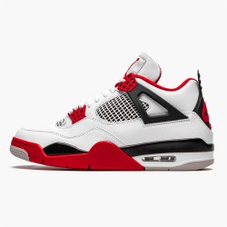 Jordan 4 Retro Fire Red (2020) DC7770-160 Hvid/Sort-Tech Grå-Fire Rød Sko