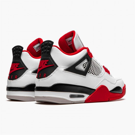 Jordan 4 Retro Fire Red (2020) DC7770-160 Hvid/Sort-Tech Grå-Fire Rød Sko