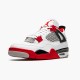 Jordan 4 Retro Fire Red (2020) DC7770-160 Hvid/Sort-Tech Grå-Fire Rød Sko