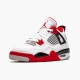 Jordan 4 Retro Fire Red 2020 408452-160 Hvid/Sort-Tech Grå-Fire Rød Sko