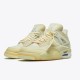 Jordan 4 Retro Off-White Sail CV9388-100 Sail/Muslin-Hvid-Sort Sko