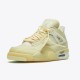 Jordan 4 Retro Off-White Sail CV9388-100 Sail/Muslin-Hvid-Sort Sko