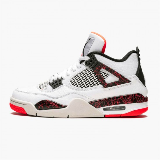 Jordan 4 Retro Flight Nostalgia 308497-116 Hvid/Sort-Bright Crimson-Pale Citron Sko