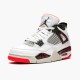 Jordan 4 Retro Flight Nostalgia 308497-116 Hvid/Sort-Bright Crimson-Pale Citron Sko