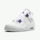 Jordan 4 Retro Metallic Purple CT8527-115 Hvid/Metallic Sølv-Court Lilla Sko