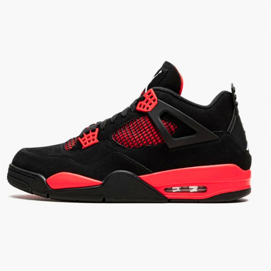 Jordan 4 Retro Red Thunder CT8527-016 Sort/Multi-Color-Multi-Color-Crimson Sko