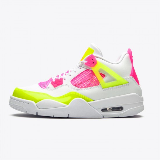 Jordan 4 Retro White Lemon Pink CV7808-100 Hvid/Lemon Venom-Lyserød Blast Sko