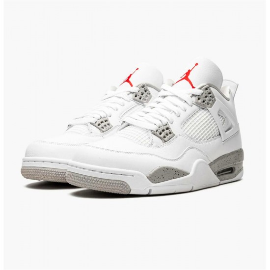 Jordan 4 Retro White Oreo (2021) CT8527-100 Hvid/Tech Grå-Sort-Fire Rød Sko