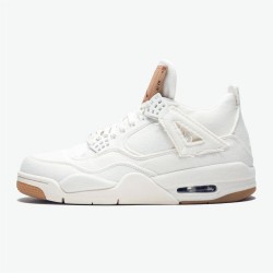 Jordan 4 Retro Levi's White (Levi's Tag) AO2571-100 Hvid/Hvid-Hvid Sko