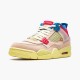 Jordan 4 Retro Union Guava Ice DC9533-800 Guava Ice/Light Bone-Brigade Blå-Light Fusion Rød Sko