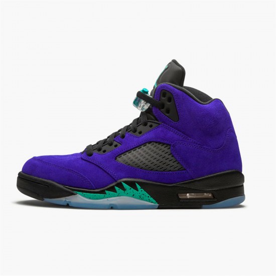 Jordan 5 Retro Alternate Grape 136027-500 Grape Ice/New Emerald-Sort Sko