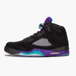 Jordan 5 Retro Black Grape (2013) 136027-007 Sort/New Emerald-Grape Ice Sko