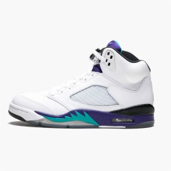 Jordan 5 Retro Grape (2013) 136027-108 Hvid/Emerald-New Grape-Ice Blå Sko