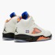 Jordan 5 Retro International Flight 136027-148 Sail/Racer Blå-Cone-Sort Sko