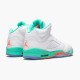 Jordan 5 Retro Light Aqua 440892-100 Hvid/Crimson Pulse-Light Aqua-Sort Sko