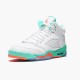 Jordan 5 Retro Light Aqua 440892-100 Hvid/Crimson Pulse-Light Aqua-Sort Sko