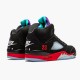 Jordan 5 Retro Top 3 CZ1786-001 Sort/Fire Rød-Grape Ice-New Emerald Sko