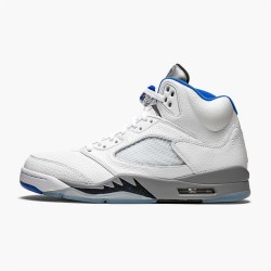 Jordan 5 Retro White Stealth (2021) DD0587-140 Hvid/Stealth- Sort-Hyper-Royal Sko