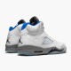 Jordan 5 Retro White Stealth (2021) DD0587-140 Hvid/Stealth- Sort-Hyper-Royal Sko