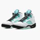 Jordan 5 Retro Island Green CN2932-100 Hvid/Sort-Hvid-Island Grøn Sko