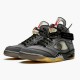 Jordan 5 Retro Off-White Black CT8480-001 Sort/Muslin-Fire Rød Sko