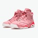 Jordan 6 Retro Aleali May CI0550-600 Rust Lyserød/Bright Crimson Sko