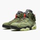 Jordan 6 Retro Travis Scott CN1084-200 Medium Olive/Sort-Sail-University Rød Sko