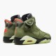 Jordan 6 Retro Travis Scott CN1084-200 Medium Olive/Sort-Sail-University Rød Sko