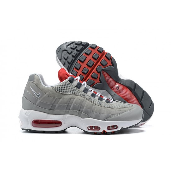 Air Max 95 TT Grå Hvid og Rød Mænd Sko 