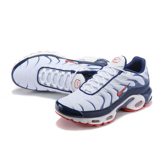 Air Max Plus Tn QS Hvid Blå og Rød Mænd Sko