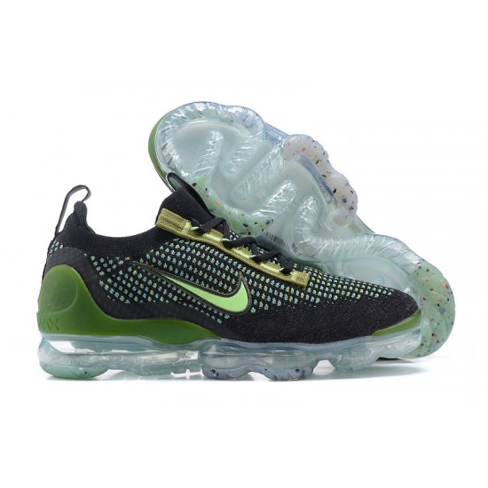 Air VaporMax 2021 Flyknit Sort Grøn DQ7640-001 Kvinder/Mænd Sko