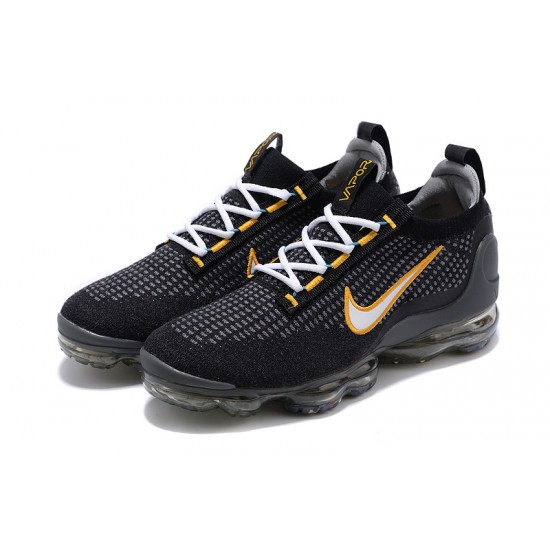 Air VaporMax 2021 Flyknit Sort Gul DH4086-001 Kvinder/Mænd Sko