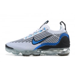 Air VaporMax 2021 Flyknit Hvid Blå DM0025-001 Kvinder/Mænd Sko