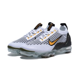 Air VaporMax 2021 Flyknit Hvid Gul og Sort Kvinder/Mænd Sko