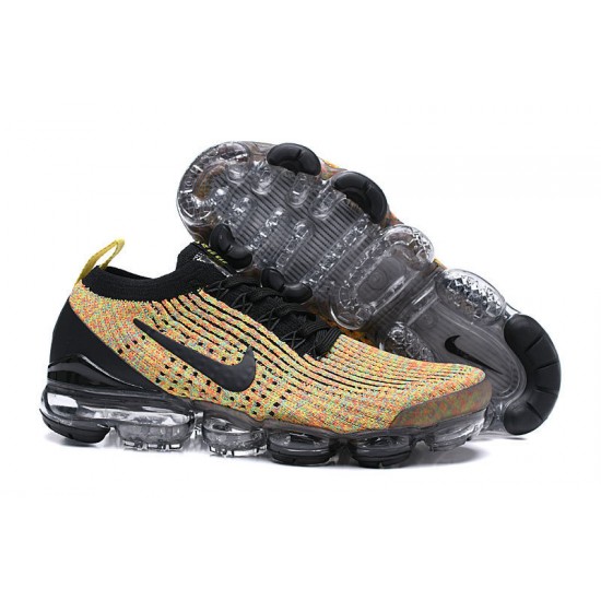 Air VaporMax Flyknit 3 Sort Gul  AJ6900-006 Kvinder/Mænd Sko