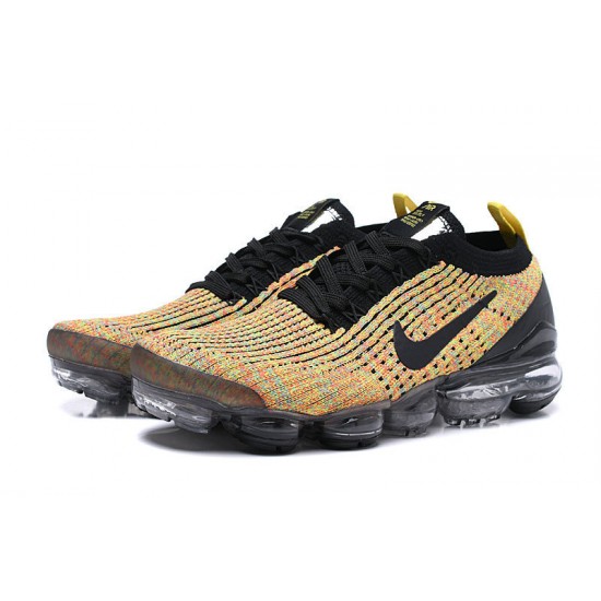 Air VaporMax Flyknit 3 Sort Gul  AJ6900-006 Kvinder/Mænd Sko