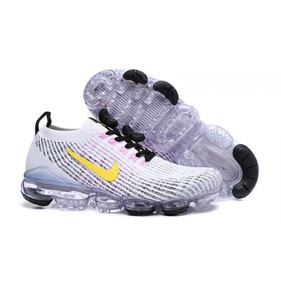 Air VaporMax Flyknit 3 Hvid Gul AJ6900-103 Kvinder/Mænd Sko