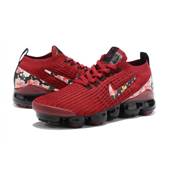 Air VaporMax Flyknit 3 Rød Sort CT1274 -600 Kvinder Sko